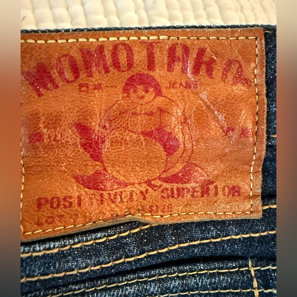 Momotaro dark wash White Warrior Stripe pocket sz 28 - Picture 15 of 16